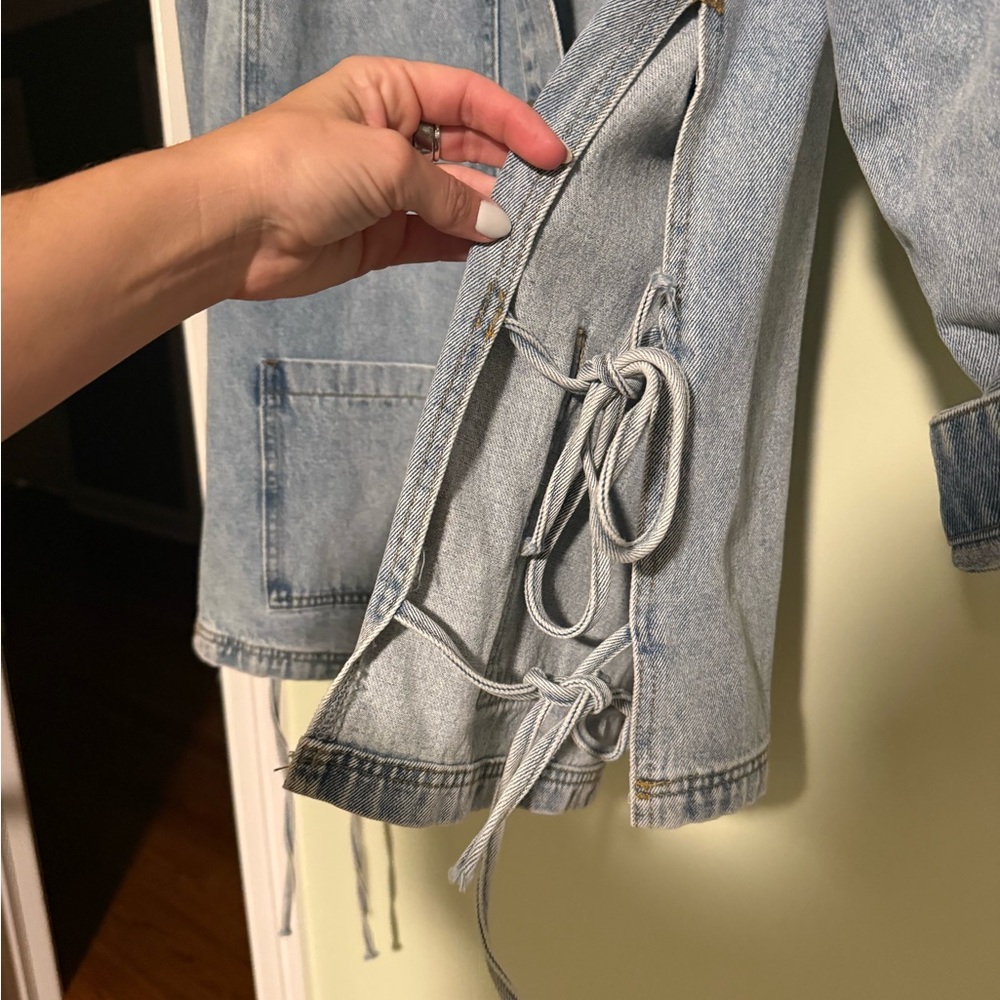 Side Tie Jean‎ Chore Jacket - Picture 9 of 11